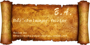 Büchelmayer Aszter névjegykártya